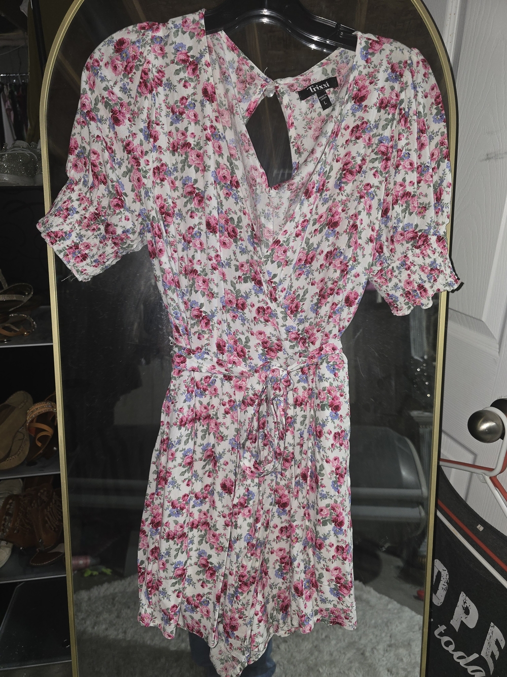 Floral Wrap Dress - Pink Floral
